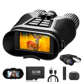 4K Night Vision Goggles for Adults - 1968FT Infrared Binoculars with 5000mAh Fast Charging Battery, Tactical Light, and 8X Digital Zoom for Camping, Hunting, and Security