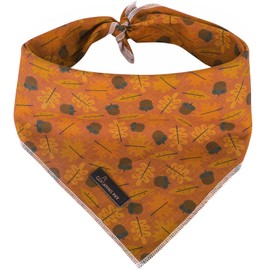 ARING PET Dog Bandana, Cotton Fall Dog Scarf Kerchief, Girl and Boy Dog Bandanas Cute Yellow Leaf Triangle Bibs for Small to Large Dogs and Cats