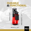 Palió Siena Single Jet-Flame Refillable Butane Torch Lighter, Red |