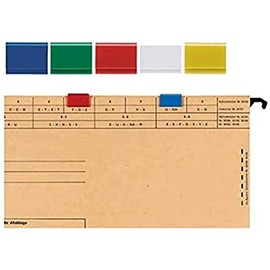 Elba Vertic 100552071 Coloured Tabs for Elba Vertic Hanging Files/Pack of 25 Dark Blue Colour Tab vertic red