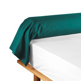 douceur d'intérieur, Lina Bolster Pillow Case (85 x 185 cm) 100% Cotton Emerald