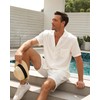 RPOVIG - Camisas de lino para hombre, conjunto de 2