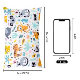 Winmany Small Pillow 11 x 7 Inch Removable Washable Printed Mini Pillow Small Pillow for Baby Toddler Pets Travel Neck Lumbar and Knee Support (28 x 18 cm, Animals, 1)