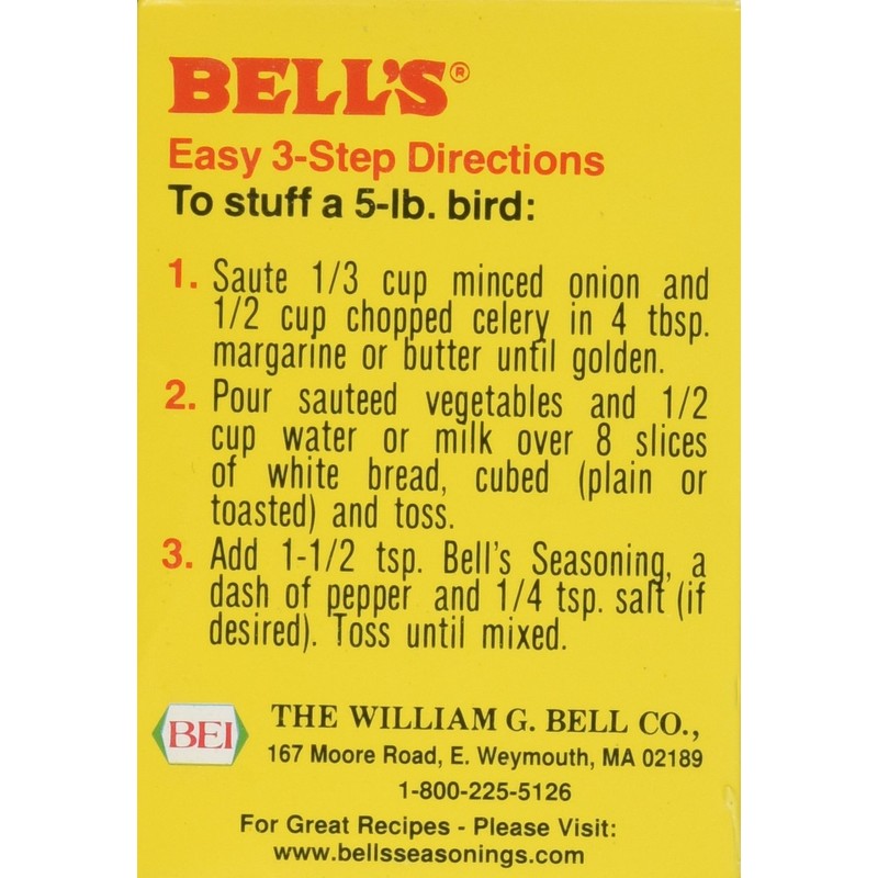 Bells Bell'S Poultry Seasoning, 1-Ounce Boxes (Pack of 6)