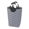 BEITUOLA Blue Waves Laundry Basket Navyblue Hamper Collapsible Laundry Baskets
