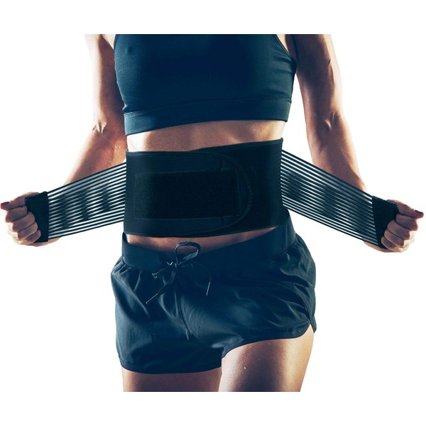 AllyFlex Sports Back Brace Lumbar Support Belt for Women and Men - High-Tech Cooling Technology Orthopedic 3D Lumbar Pads for Lower Back Pain Relief (Medium)