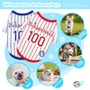 Paiaite Sleek Striped Dog Vest: Sleeveless Baseball-Style Dog Shirt, Ideal