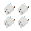 3 Prong to 2 Prong Outlet Plug Adapter Grounding Converter