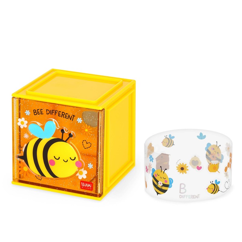 Legami - Cutie Cubes Modular Desk Box, Bee Desk Organiser,