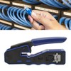 RJ45 Crimp Tool Pass Through Crimper with RJ45 Cat6 Crystal