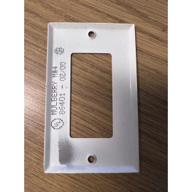 Mulberry NEW Mulberry #86401 1 Gang White Metal Decora Wallplate
