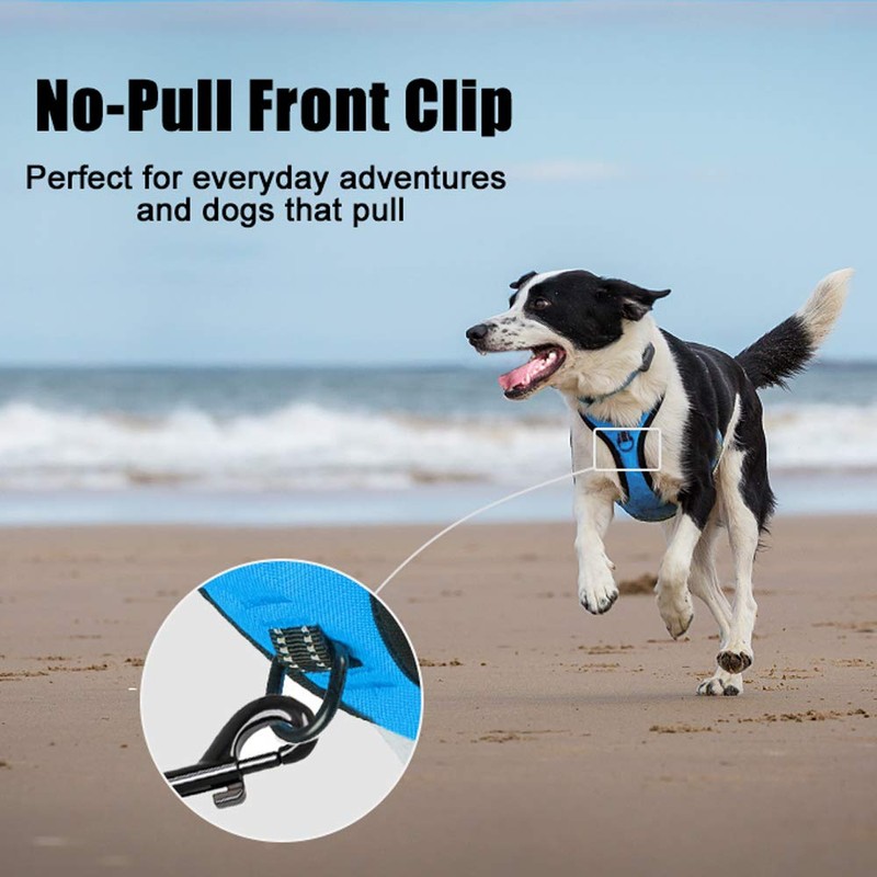 PoyPet No Pull Dog Harness, Reflective Comfortable Vest Harness with