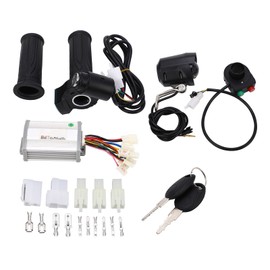 36V 800W Electric Bike Controller Handlebar Kit Overcurrent Protection Brush Controller with Throttle Handle Kit for Repair