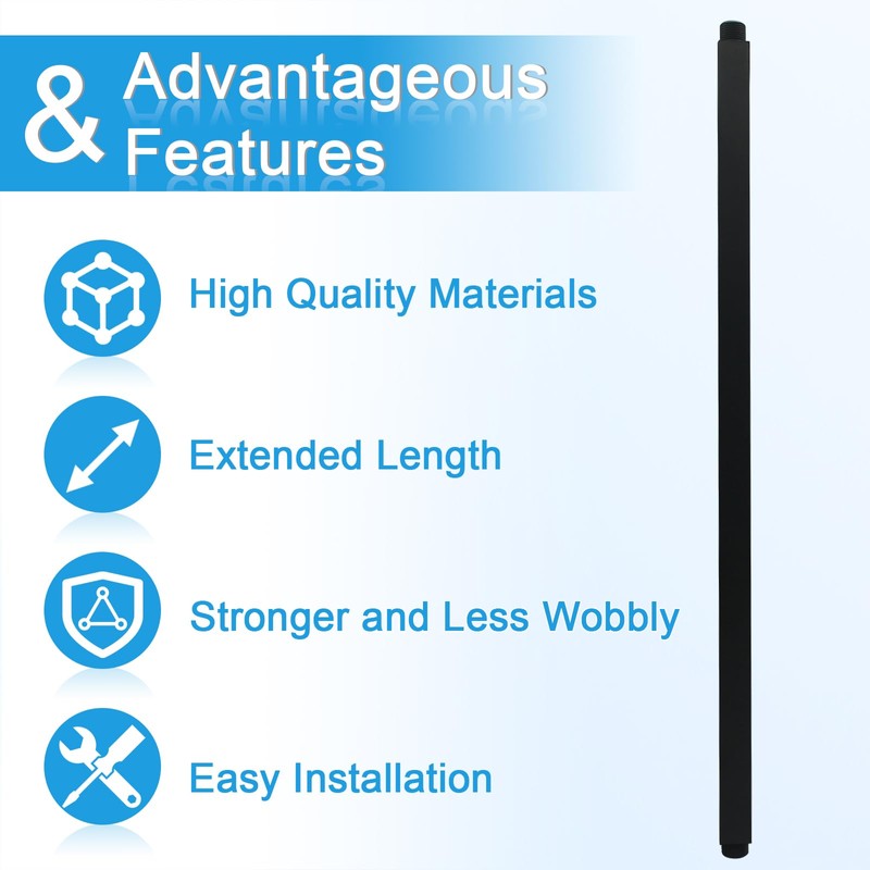 Shower Arm with Flange 24 Inches Ceiling Mount Square Straight