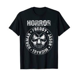 Horror Punk Rock Style Freddy, Jason, Michael, Norman Skull T-Shirt