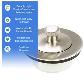 Kit de desagüe de baño Lift and Turn -BN
