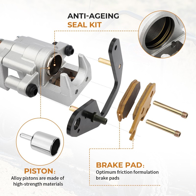 Rear Brake Caliper Disc Brake Caliper Assembly for Polaris ACE