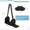 FELISTORY Foot Hammock for Plane Travel 2 Set Black