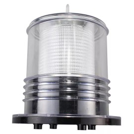 PilotLights.net Marine Solar Warning Light - AMBER LED Marine Dock Barge Safety Beacon Light