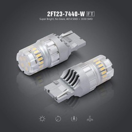 SIR IUS LED - FT- 7440 LED Backup Reverse Light Bulb Super Bright High Power Single Filament function Air Vent Design 3030+4014 SMD White 6500K Pack of 2
