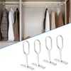 KOOLEVER Wardrobe Rails and Fittings, 4Pcs Oval Wardrobe Rail Bracket,