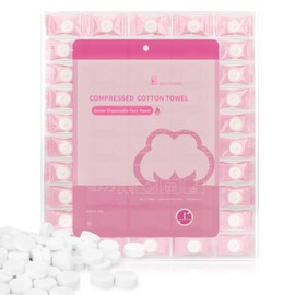 Classycoo 100 PCS Compressed Towel Tablets- Disposable Face Towelettes Washcloths Mini Purse Travel Size Essentials, Coin Size for Outdoor