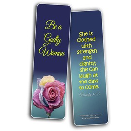 Devotional Bible Verses for Women Bookmarks (12 Pack) - Collection of Inspiring and Motivational Bible Verses and Quotes for Women