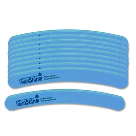 PROFICO Pack of 10 Professional Nail Buffer Buffer Curved 240/320 Double-Sided Buffer Nail File Emery Boards Fine Grit for Natural Nails Gel Nails Nail File Gel Nails Manicure & Pedicure (Blue)