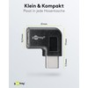 Goobay 45402 USB-C to USB-C Adapter, Right-Angled, 90°, Black