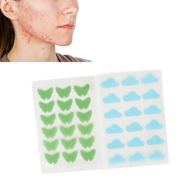 36Pcs Hydrocolloid Pimple Pads Cartoon Shape Cute Concealing Healing Pimple