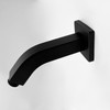 Square Shower Arm with Flange, Matte Black, Rain Shower Head