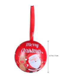 Christmas Tree Ball 10pcs Christmas Tinplate Candy Ball Box Xmas Tree Balls Fillable Candy Cookie Storage Container Tins Hanging Pendant for Xmas Tree Fireplace Giveaways