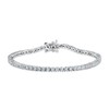 PORI JEWELERS 925 Sterling Silver Cubic Zirconia Tennis Bracelet 2mm