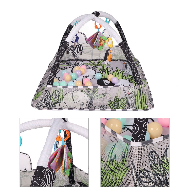Portable Cozy Baby Gym Play Mat Square Wild Prairie Pattern