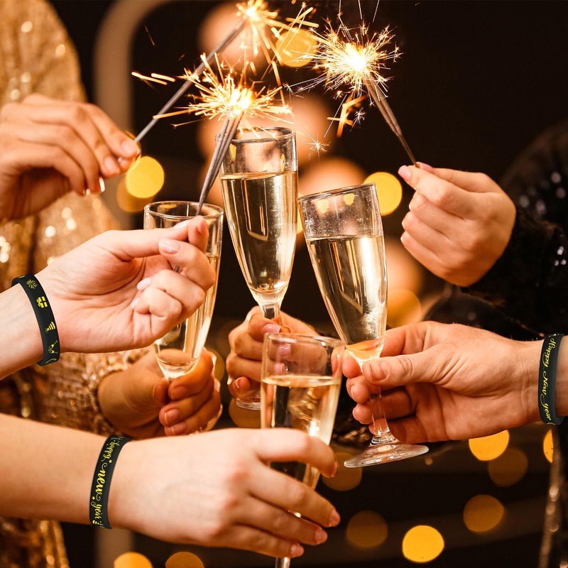 HONMOK Pack of 48 New Year's Eve Decoration 2025 New