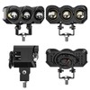 2pcs Motorcycle LED Spotlight White Yellow Dual Light Aluminum IP68