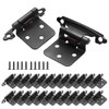 Funghwang 24 Pack 12 Pairs Matte Black 1/2 Inch Overlay