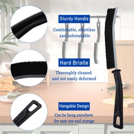 Yeria 6 Pieces Hard Bristle Corner Cleaning Brush, Gap Cleaning Brush and Joint Brush for Deep Cleaning of Windows, Bathrooms, Kitchen Sinks and Tile Joints