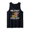 US Submarine Veteran Silent Service Submariner American Flag Tank Top