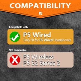 P5 Ear Pads - TRANSTEK Replacement Ear Cushion Compatible with P5 Wired Headphones I NOT FIT P5 Wireless and P5 Series 2/S2 (Grey Fabric)
