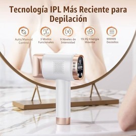 Láser para el Despelusido de Mujeres y Hombres, IPL Casi Indoloro y Resultados Duraderos Dispositivo para Eliminación de Vello en Casa 999999 Flash pa