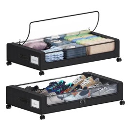 Caja De Almacenamiento Debajo De La Cama Con Ruedas De Ropa