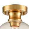 AXILAND Gold Ceiling Light Fixture Flush Mount with Globe Glass