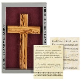 Wooden cross made from olive wood