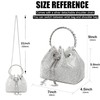 Rhinestone Purse for Women Sparkly Evening Bags Silver Handbags Shoulder