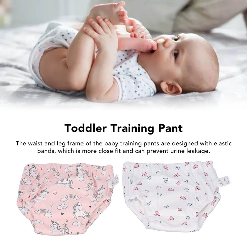 2 Pcs Toddler Training Pant Cotton Strong Absorbent Washable Reusable
