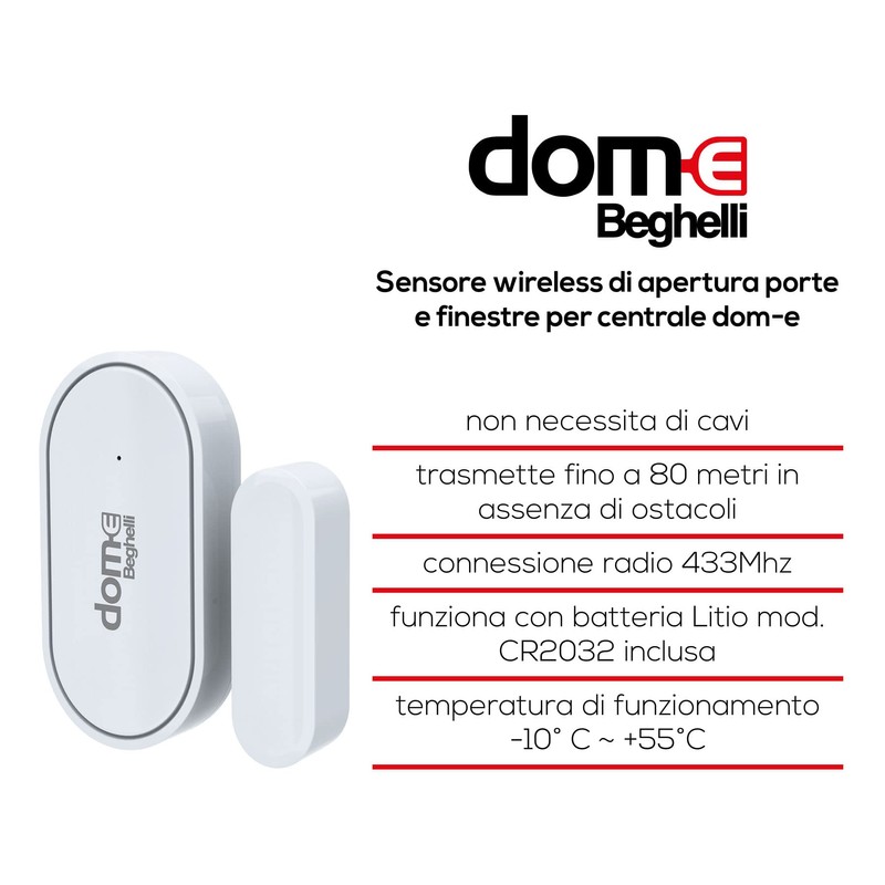 Beghelli - Dom-e WiFi Door Sensor for Wireless and Intelligent