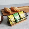 WILDMOS Tea Bag Organizer,Iron Wire Basket with Wooden Base.Tea Storage