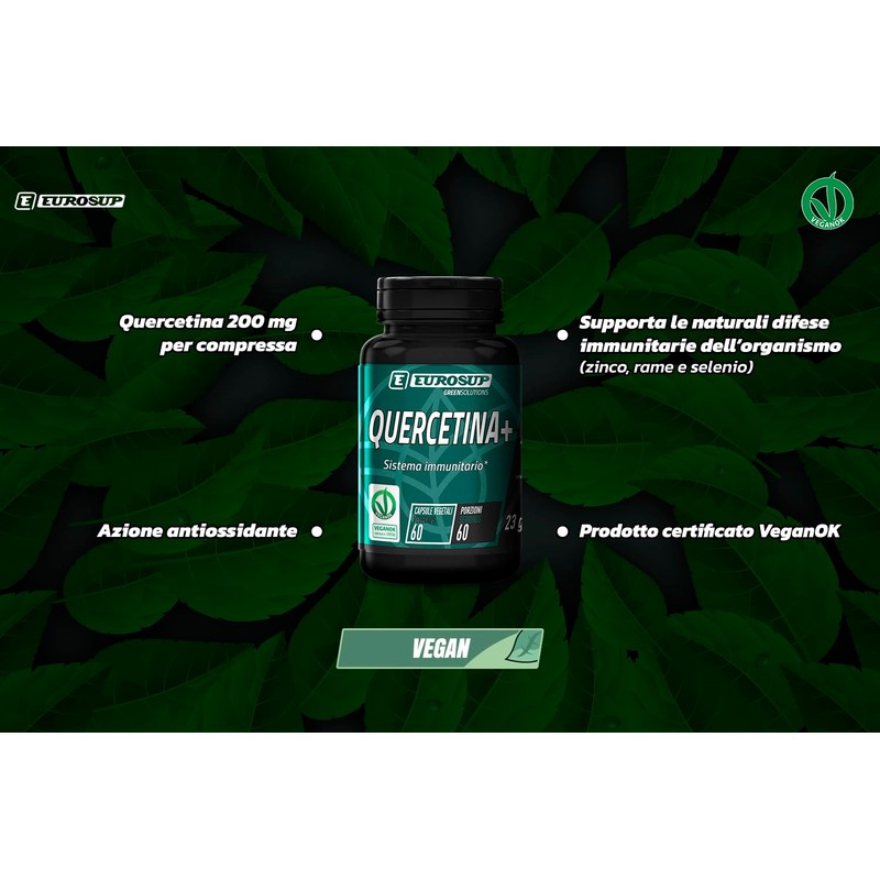 EUROSUP QUERCETINA+ - 60 compresse da 200 mg di quercetina