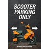 mrdeco Metall Schild 12x18cm gewölbt Scooter parking only all others